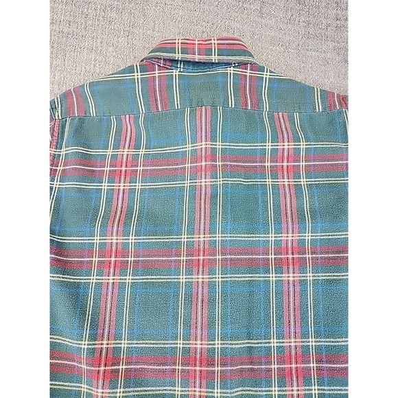 Vintage LL Bean Flannel Shirt Womens Size 12 Long Sleeve Button Down Plaid USA - Picture 7 of 9